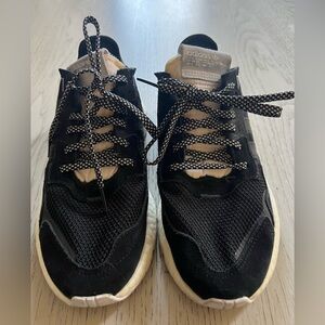 Adidas Black Nite Jogger Sneakers with White Soles